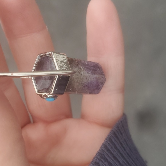 New Amethyst Hexagon Prism Magic Energy Healing Amulet Pendant. - Picture 7 of 10